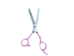 Kashi Shears Hair Scissors Set,  Cutting Shears (P-3460) and Thinning Shears (P-3430T) Japanese Stainless Steel, Pink Color,