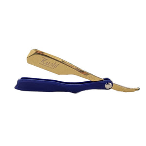 Kashi RB-250G Professional  Straight Razor for Barber Gold and Blue
