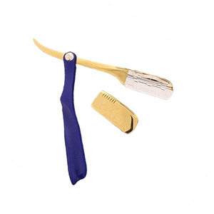 Kashi RB-250G Professional Straight Razor for Barber Gold and Blue