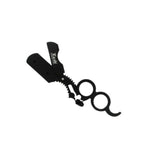 Load image into Gallery viewer, Kashi RB-211 Barber Straight Edge Shaving Razor Double Finger Ring Black Color
