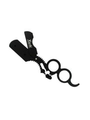 Load image into Gallery viewer, Kashi RB-211 Barber Straight Edge Shaving Razor Double Finger Ring Black Color

