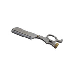 Load image into Gallery viewer, Kashi RS-210 Barber Straight Edge Shaving Razor Single Finger Ring Silver Color
