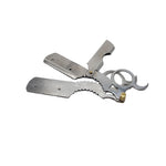 Load image into Gallery viewer, Kashi RS-210 Barber Straight Edge Shaving Razor Single Finger Ring Silver Color
