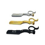 Load image into Gallery viewer, Kashi RS-210 Barber Straight Edge Shaving Razor Single Finger Ring Silver Color
