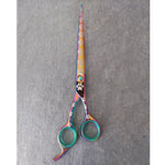 Load image into Gallery viewer, Kashi Shears Pet Grooming  6.5&quot; Rainbow color with Paws Print
