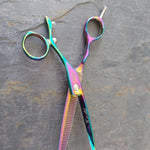 Load image into Gallery viewer, Kashi JR-505T, Professional Rotating Thumb Styling, Barber Thinning Shears 6.5&quot; 
