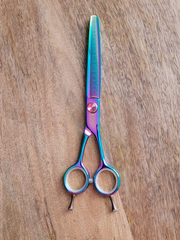 Load image into Gallery viewer, Kashi  Shears Thinning scissor  JR-80TL Rainbow  Color - Japanese Steel

