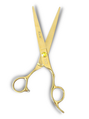 Load image into Gallery viewer, Kashi G-1170 Professional Hair Cutting Shears, 7 inch Gold Color
