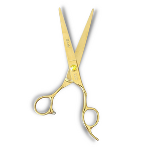 Kashi G-1170 Professional Hair Cutting Shears, 7 inch Gold Color