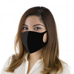 Load image into Gallery viewer, Reusable Black Face Mask, 90% polyester and 10% spandex,

