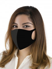 Load image into Gallery viewer, Reusable Black Face Mask, 90% polyester and 10% spandex,
