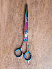 Load image into Gallery viewer, Kashi BR-775 Professional Cutting Hair Shears Rainbow Color - Stainless Steel 7 &quot;
