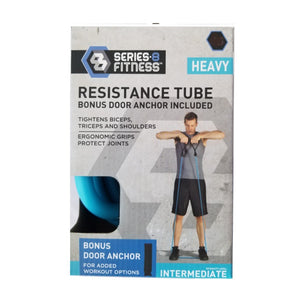 Resistance tube Heavy, Bonus Door Anchor Included, Training Exercise Fitness Tube Workout Bands