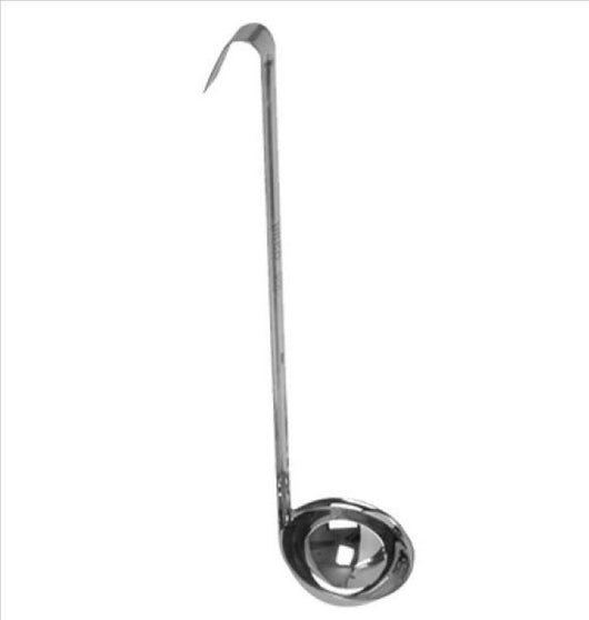 Thunder Group, SLOL007H , 10 Ounce Stainless Steel One Piece Ladle, Stainless Steel.