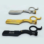 Load image into Gallery viewer, Kashi RG-210 Barber Straight Edge Shaving Razor Single Finger Ring Gold Color
