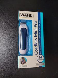 Wahl  Cordless  Mini Pro Hair Clipper  Model 9307-1101 Kit 14 Piece Haircuts &  Trimmer