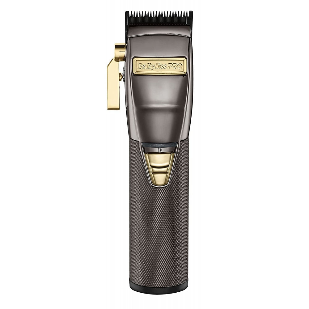 BaByliss PRO Gunmetal & Gold FX Collection Outlining Metal Trimmer & C