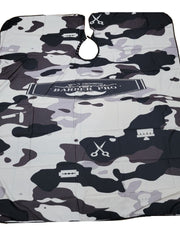 Load image into Gallery viewer, Professional Barber Cape Men&#39;s Grooming Barber Pro, One Size, Camo Black and Gray Print
