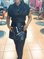 Load image into Gallery viewer, Professional Hairdressing Skirt Scissors Holster, Black color
