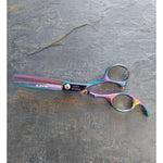 Load image into Gallery viewer, Care Professional scissor Thinning / Texturizing Barber 6&quot; 30 Teeth Rainbow Color.
