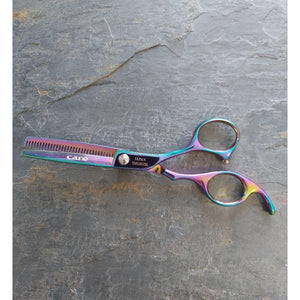 Care Professional scissor Thinning / Texturizing Barber 6" 30 Teeth Rainbow Color.