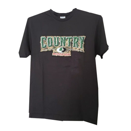 Shirt for men, 100% cotton, Country mossy oak Logo, Size M, L, Black color