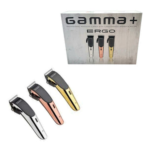 Gamma plus Ergo Cordless Clipper HCGPMECS Chrome, Gold, and Rose Gold Color. 85239400852  clipper 3 pack set | 