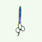 Load image into Gallery viewer, Kashi BR-403VL Professional Barber Thinning Shears 6.5&quot; 440 Japanese Steel, Rainbow Color

