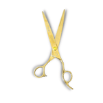 Load image into Gallery viewer, Kashi G-1080C Professional  Gold curved shears 8&quot; Japanese Stainless Steel.
