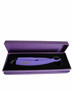 Kashi Profesional Hair Styling Thinning Razor HR-101PR Japanese Steel Purple Color