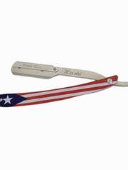 Load image into Gallery viewer, Kashi R-118PR Professional  Straight Razors Blade Puerto Rico Flag Design
