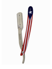 Load image into Gallery viewer, Kashi R-118PR Professional  Straight Razors Blade Puerto Rico Flag Design
