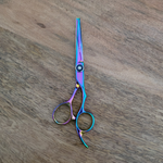 Load image into Gallery viewer, Kashi Professional Cutting Hair Shears   SR-555 Rainbow  Color - Japanese Steel  5.5 inch
