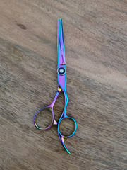 Load image into Gallery viewer, Kashi Professional Cutting Hair Shears   SR-555 Rainbow  Color - Japanese Steel  5.5 inch
