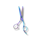 Load image into Gallery viewer, Kashi Professional Cutting Hair Shears   SR-555 Rainbow  Color - Japanese Steel  5.5 inch
