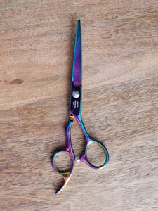 Kashi Professional Cutting Hair Shears SR-570 Rainbow Color - Japanese Steel