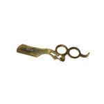 Load image into Gallery viewer, Kashi RG-211 Barber Straight Edge Shaving Razor Single Finger Ring Gold Color
