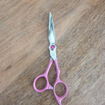 Load image into Gallery viewer, Kashi Shears Hair Scissors Set,  Cutting Shears (P-3460) and Thinning Shears (P-3430T) Japanese Stainless Steel, Pink Color,
