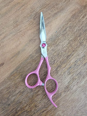 Load image into Gallery viewer, Kashi Shears Hair Scissors Set,  Cutting Shears (P-3460) and Thinning Shears (P-3430T) Japanese Stainless Steel, Pink Color,
