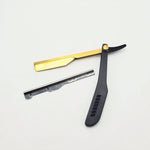 Load image into Gallery viewer, Kashi RB-114G  Straight Edge Barber Razor  Black and Gold  Color

