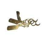 Load image into Gallery viewer, Kashi RG-211 Barber Straight Edge Shaving Razor Single Finger Ring Gold Color
