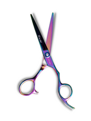 Load image into Gallery viewer, Kashi Professional Cutting Hair Shears SR-560 Rainbow Color - Japanese Steel 6 inch
