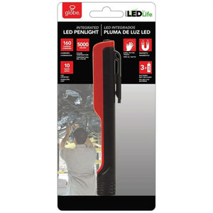 LED Integrated Portable Penlight, Red Finish, 160 lumenes