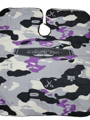 Load image into Gallery viewer, Professional  Cape Men&#39;s Grooming Barber Pro, One Size, Camo Purple and Gray Print
