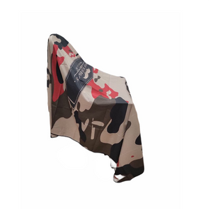 Professional  Cape Men's Grooming Barber Pro, One Size, Camo Red and Beige Print