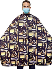 Load image into Gallery viewer, Professional Hair Cutting Cape Barber King Midas , One size, Black &amp;  Gold Color
