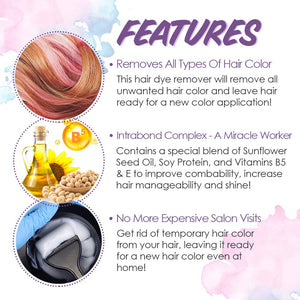 Punky Colour Colour Off Hair Color Remover for Temporary, Semi, Demi, & Permanent Color