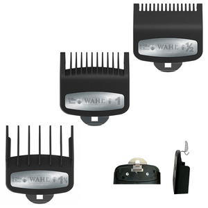 Wahl Clipper 3PC Set Premium Cutting Guides With Metal Clip model #1/2, #1, #1.5