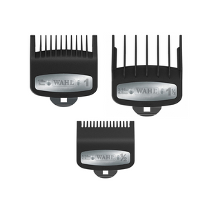 Wahl Clipper 3PC Set Premium Cutting Guides With Metal Clip  model  #1/2, #1, # 1 1/2